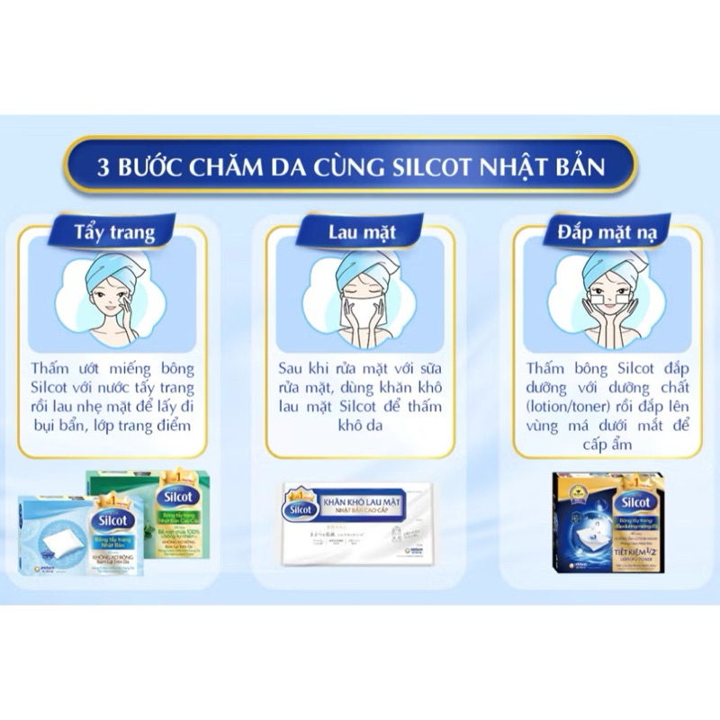 [Chính Hãng] Hộp Bông trang điểm (bông tẩy trang) Silcot 82 miếng/hộp