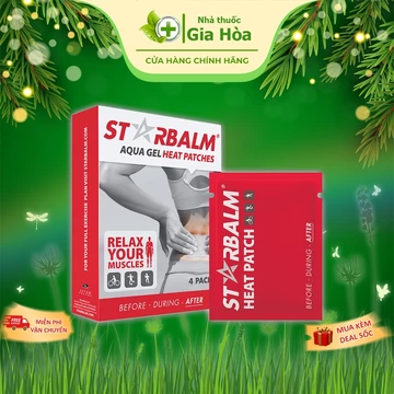 Miếng dán nhiệt Starbalm làm ấm, nóng, giảm đau, nhức mỏi, căng cơ, vai, lưng, cổ, bầm tím, bong gân, đau bụng kinh