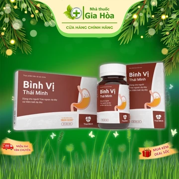 Viên uống Bình Vị Thái Minh cho người bị trào ngược, viêm loét dạ dày, giảm acid dịch vị, hỗ trợ bảo vệ niêm mạc dạ dày