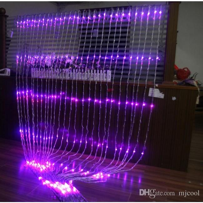 Bộ Đèn Led Thả Rèm Mưa Rơi/ Thác Nước - Đèn Nháy Thả Mành, Trang Trí Cây Đẹp Lung Linh ( 3m x 2m )