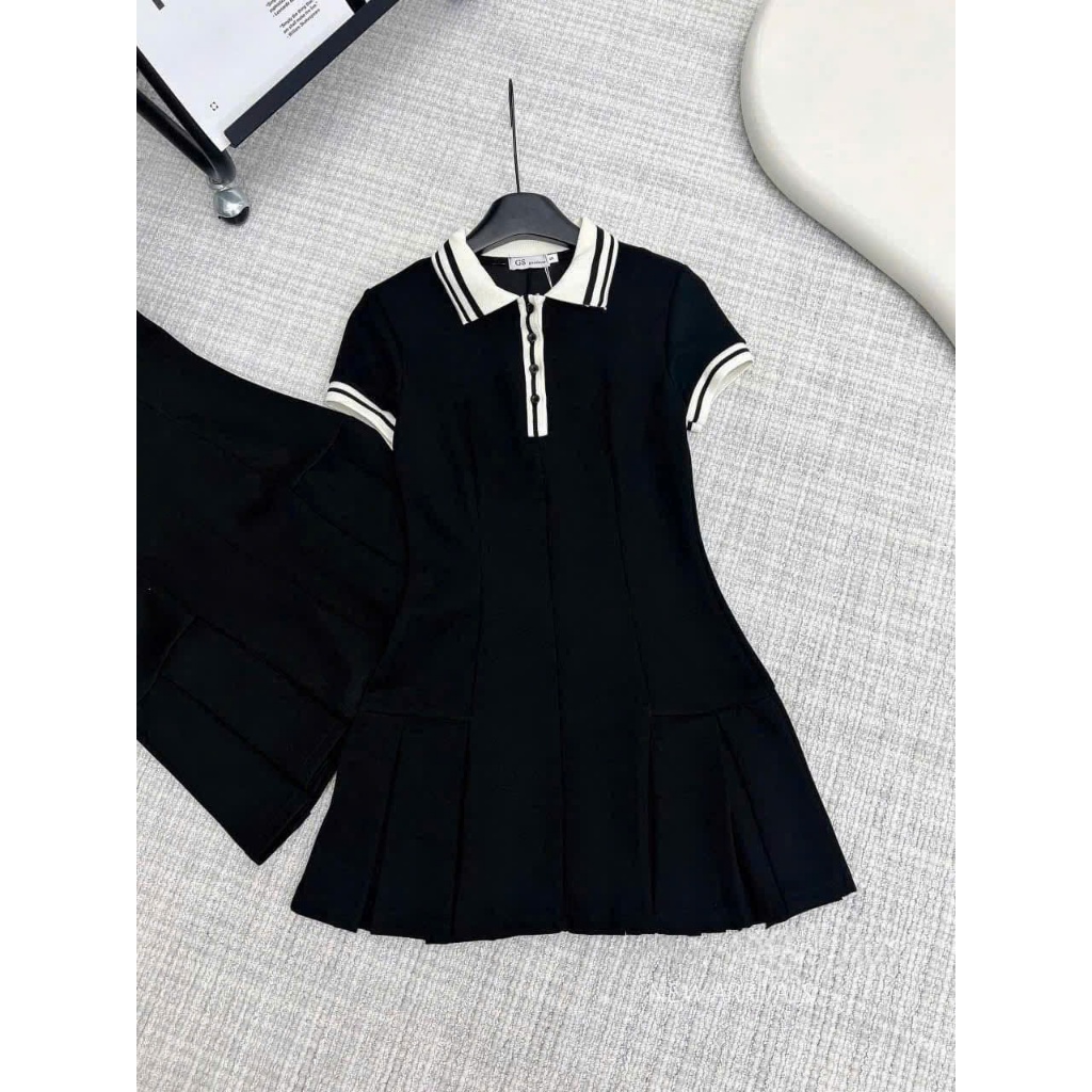 Đầm suông polo thun bé gái mẹ con thời trang 12-55kg,đầm thun bé gái,váy polo bé gái