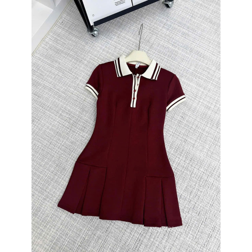 Đầm suông polo thun bé gái mẹ con thời trang 12-55kg,đầm thun bé gái,váy polo bé gái