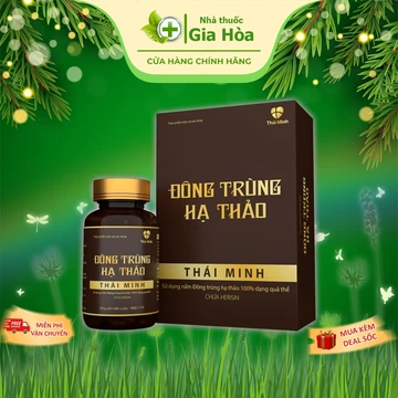Đông Trùng Hạ Thảo Thái Minh thượng hạng với 100% Nấm Đông Trùng quả thể, bổ thận, khí huyết, ích phế, tăng sức đề kháng