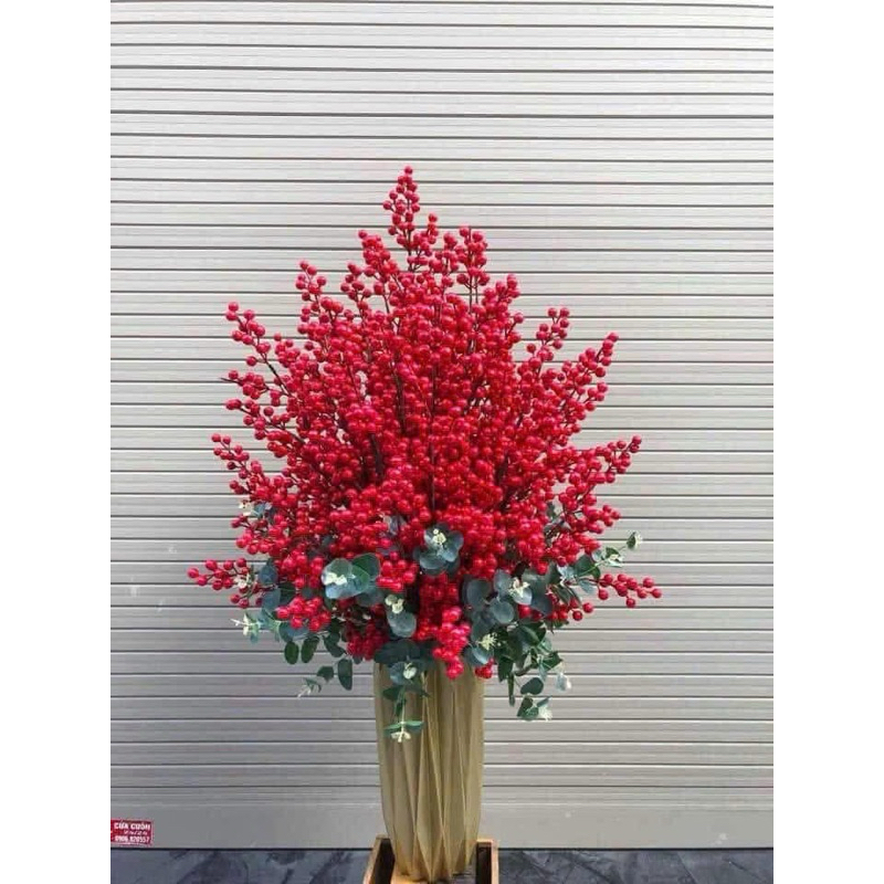 cành đào đông  loai1 gồm 12 nhánh cao 100cm  -hoa lụa hoa giả – hoa lụa pháp