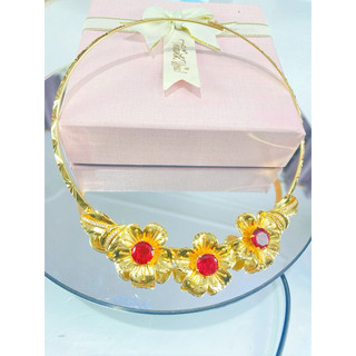 Kiềng cô dâu họa tiết hoa mai mạ vàng 18k, Trang sức hàng cao cấp,  Dành cho nữ.