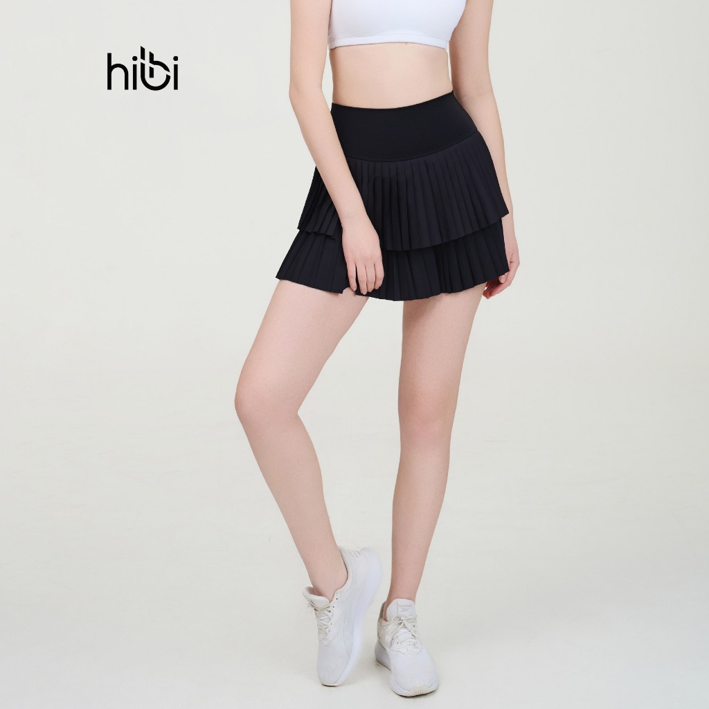 Ảnh Váy Tập Pickleball Hibi Sports SK003, Kiểu Xếp Ly 2 Tầng, Chất Vải Xi Fabric Cao Cấp 2