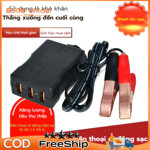 Bộ Sạc Pin Điện Thoại USB 12V 24V 5V Đa Năng Dành Cho Xe Hơi Xe Máy