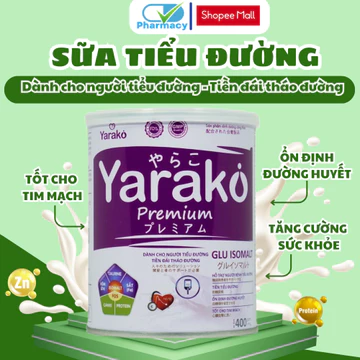 Sữa Tiểu Đường YARAKO GLUSOMALT_Ổn Định Đường Huyết_Cho Người Tiểu Đường Và Tiền Đái Tháo Đường.