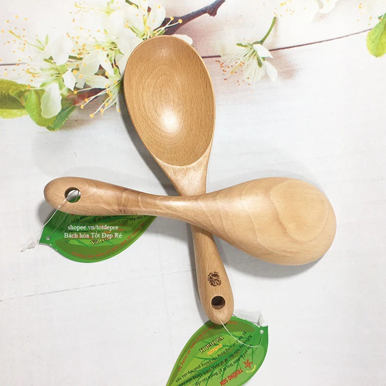 Thìa gỗ muôi gỗ dùng xới cơm, múc canh, xào nấu ăn an toàn hàng cao cấp