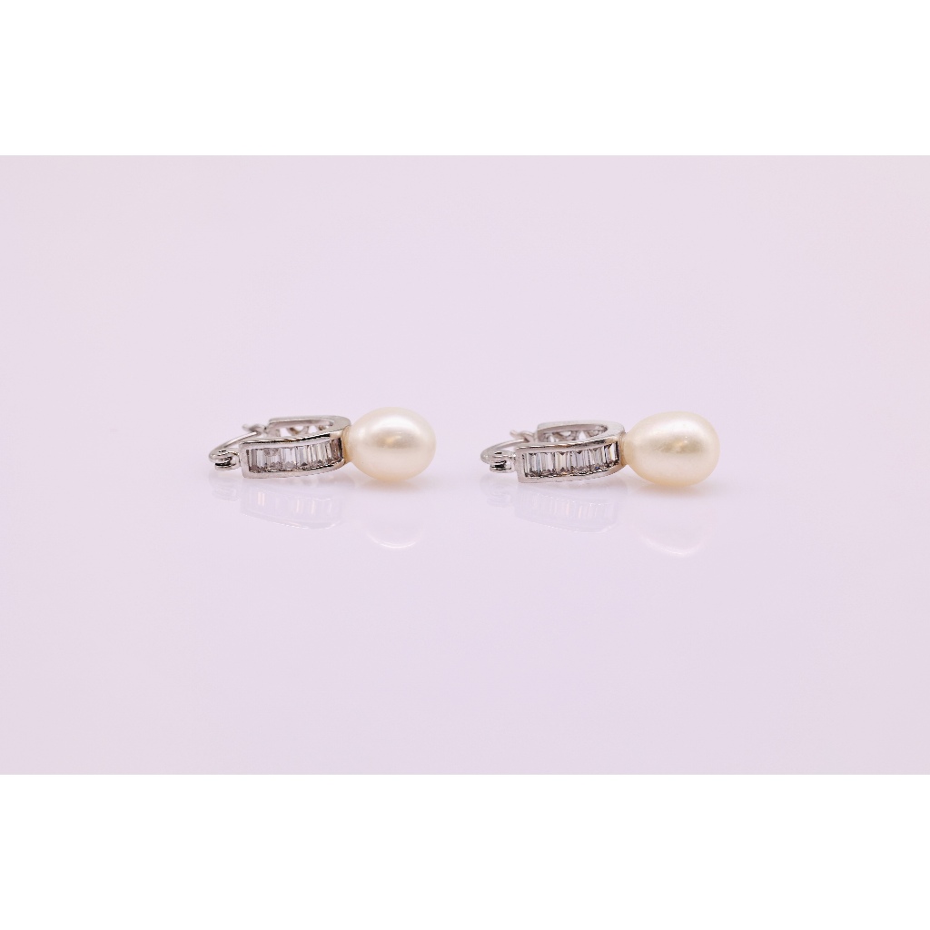 Mã BT89. Bông Tai ngọc Trai Nuôi Nước Ngọt Dày 6-7Li . Forever Young Pearl