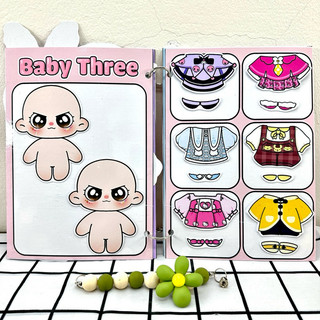 Đồ chơi bóc dán BST thời trang 6 bé BABY THREE phong cách Kuromi, Melody, Cinnamoroll ..vv..