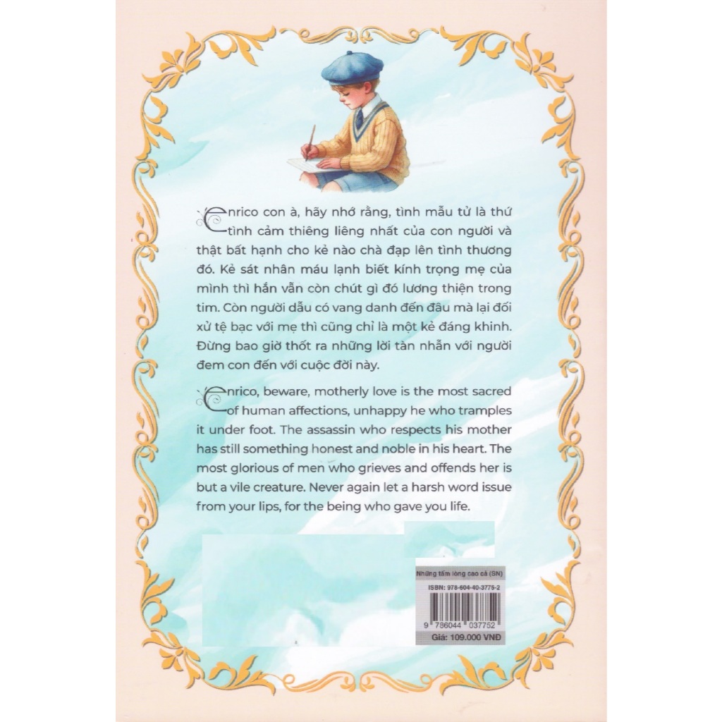 Sách Những tấm lòng cao cả (Heart : An Italian School Boy's Journal) - Song ngữ Anh Việt, tặng kèm file nghe & note từ