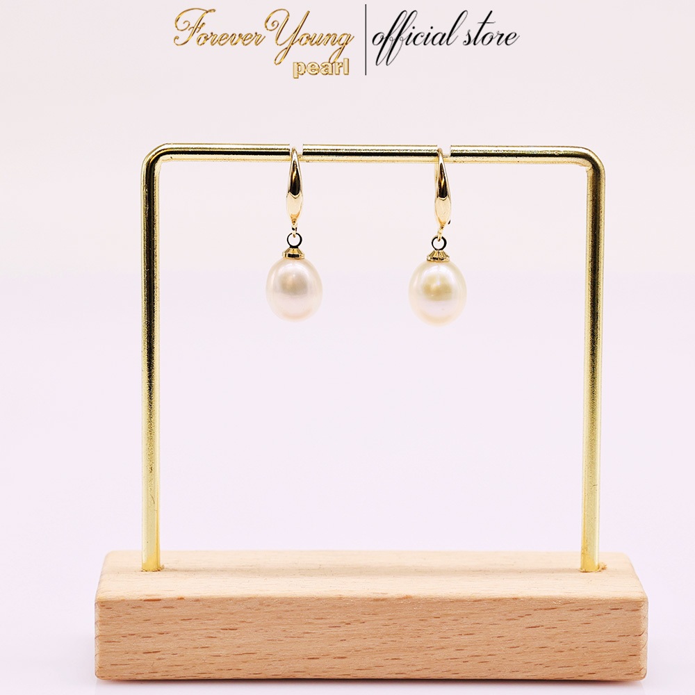 Mã BT51. Bông Tai ngọc Trai Nuôi Nước Ngọt 7-9 Li Quý Phái.Forever Young Pearl- Quà tặng 20/10 dành tặng mẹ và bạn gái