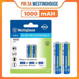 Pin AAA Sạc 1000mAh – Vỉ 2 Viên, Dùng Cho Điều Khiển, Chuột Máy Tính, Đồ Chơi