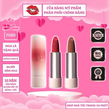 Son Thỏi Lì Mịn 3CE Cashmere Hug
