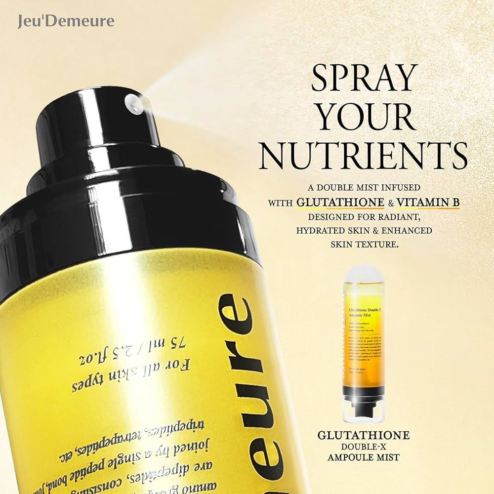 glutathione double x ampoule mist Kem dưỡng ẩm sáng da hiệu Glutathione Doublex Ampoule mist JeuDemeure 75ml