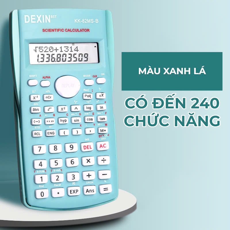 Máy tính cầm tay học sinh 240 chức năng Dexin, máy tính tay bỏ túi tiện lợi giúp học sinh tính toán