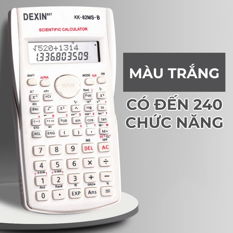 Máy tính cầm tay học sinh 240 chức năng Dexin, máy tính tay bỏ túi tiện lợi giúp học sinh tính toán