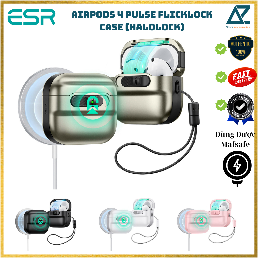 Ốp ESR Pulse FlickLock (HaloLock) có khoá thông minh cho Airpods 4 sạc ...