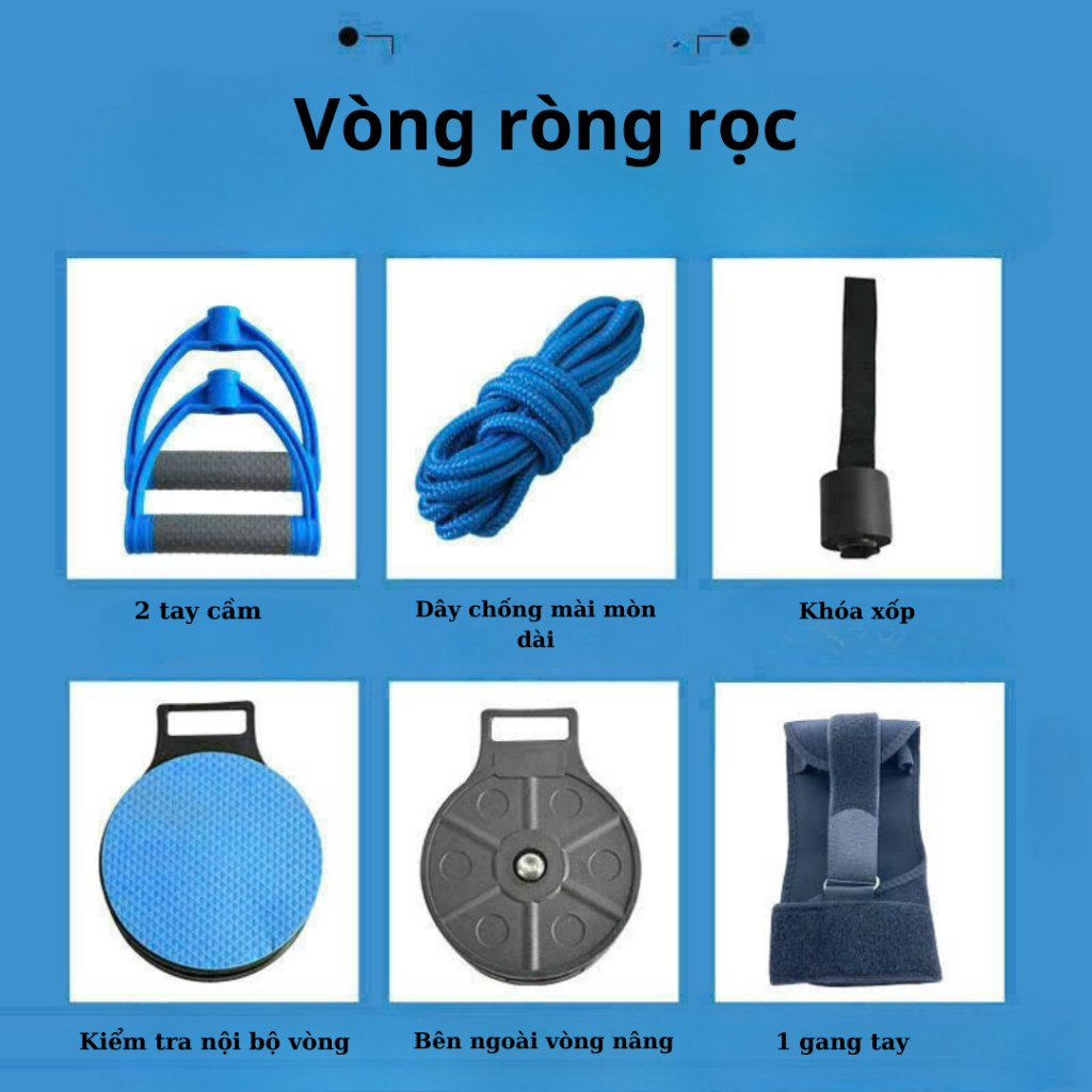 Dây ròng rọc, dây kéo tập phục hồi chức năng cánh tay sau tai biến, tai nạn, dây tập thể dục tại nhà