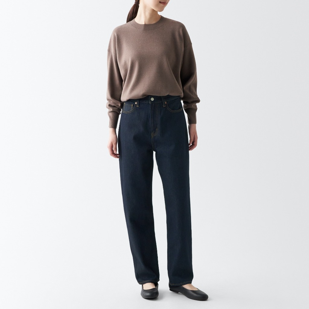 Ảnh Quần Jean Co Giãn Ống Suông 72cm MUJI 1