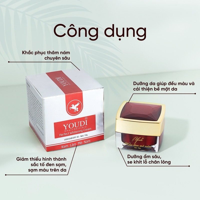 Kem giảm nám tàn nhang đồi YOUDI không bong tróc da 10g