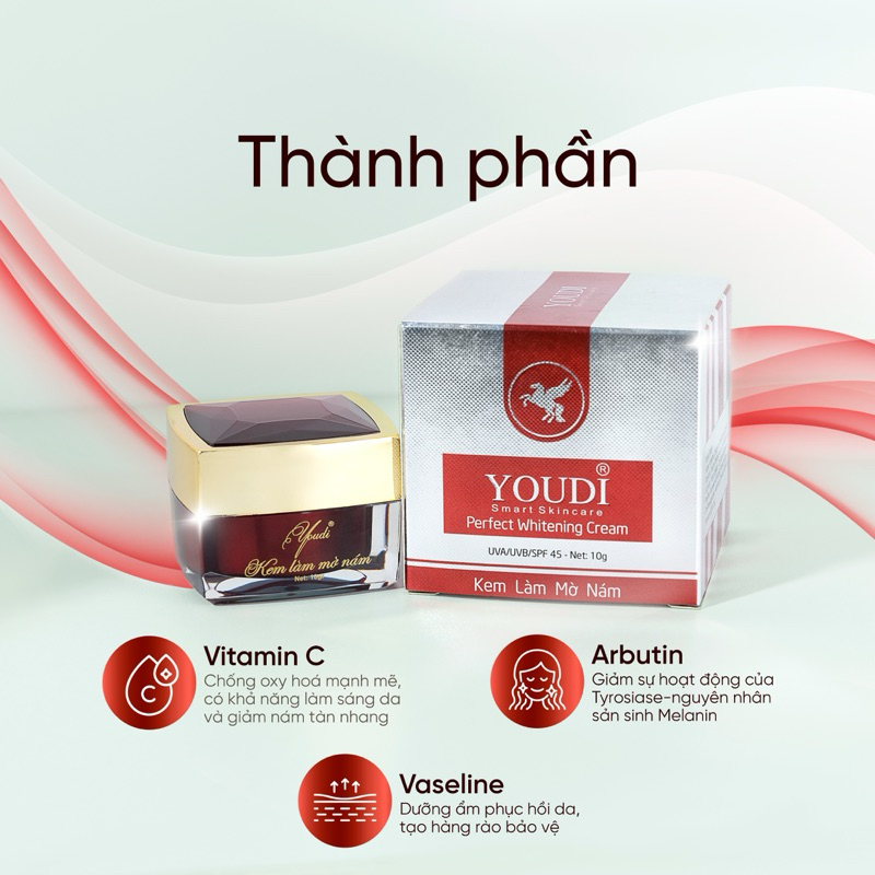 Kem giảm nám tàn nhang đồi YOUDI không bong tróc da 10g