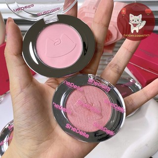 [SHEDELLA] Phấn Má Hồng SHEDELLA Đơn Sắc, Vỏ Hồng, Họa Tiết Mèo Con Dễ Thương, 3.8g