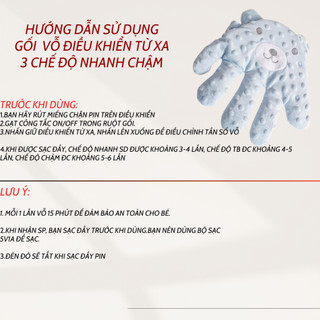 {KAIDOKIDS} Gối bàn tay điều khiển vỗ chống giật mình cho bé hình thú, giúp bé ngủ ngon.