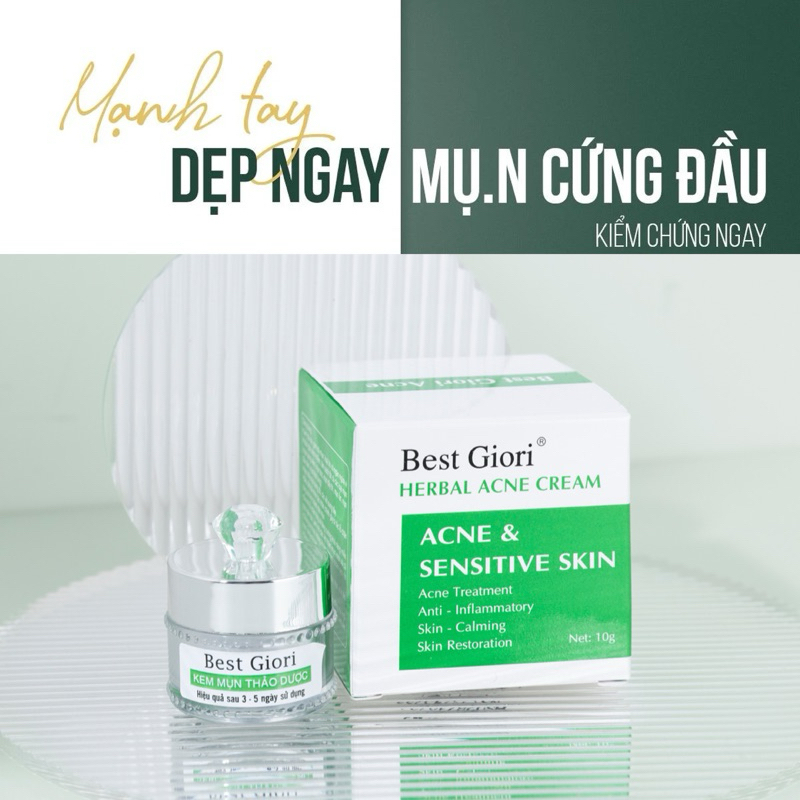 Kem mụn BEST GIORI  mờ thâm dịu da giảm sưng se khít lỗ chân lông 10g