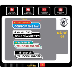 Tem cảnh báo đóng mở cửa ôtô