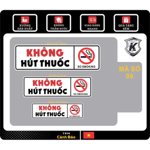Tem cảnh báo không hút t.h.u.ố.c ôtô