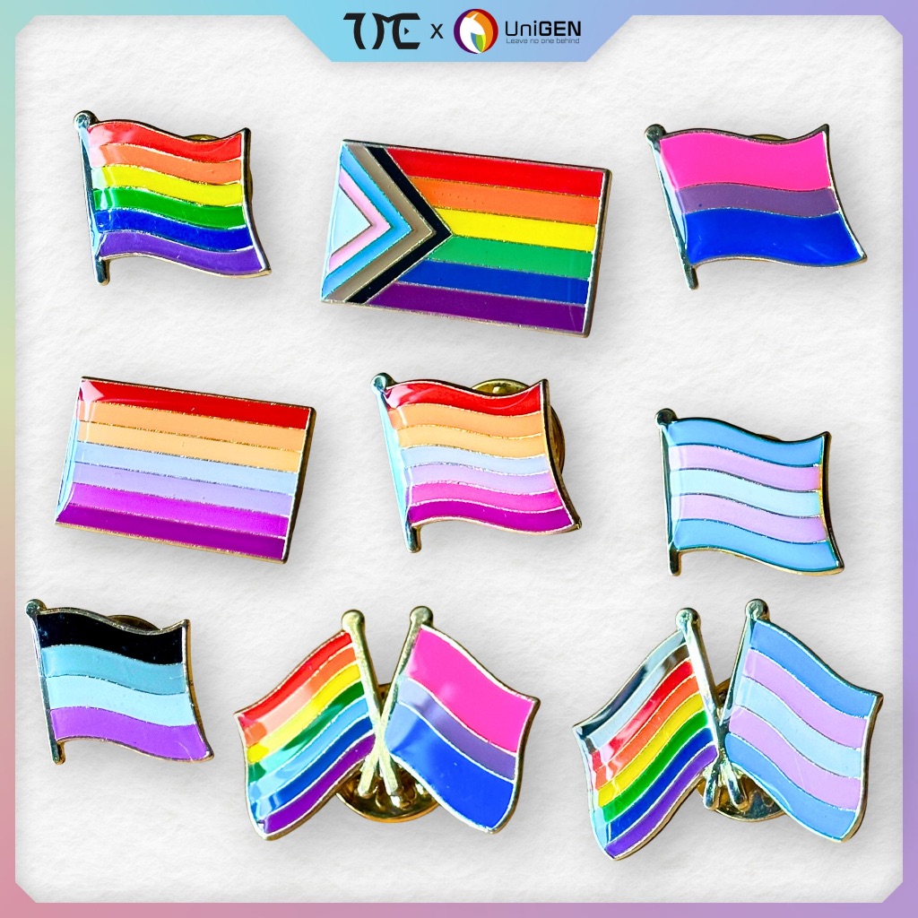 Ghim Cài Áo Pin Huy Hiệu Kim Loại UniGEN LGBTIQ | Shopee Việt Nam