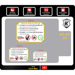 Tem cảnh báo không đặt chân lên bồn cẩu, xả rác ôtô