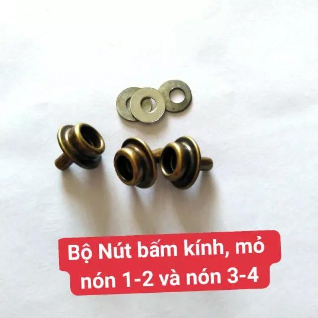 Bộ 3 Nút Bấm Lắp Kính Nón Bảo Hiểm, Lắp Mỏ Nón - Helmet
