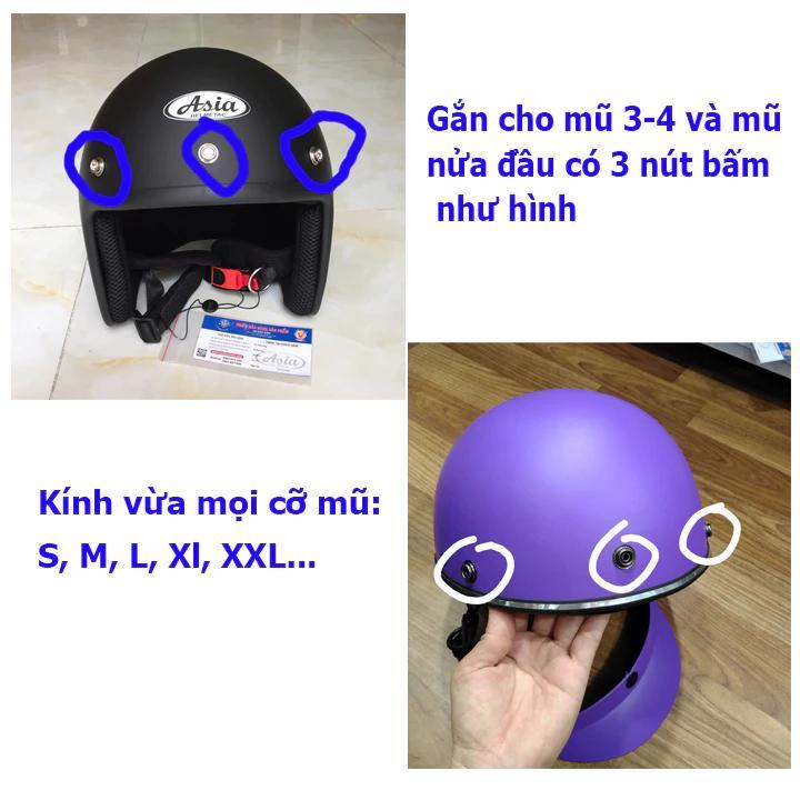 Bộ 3 Nút Bấm Lắp Kính Nón Bảo Hiểm, Lắp Mỏ Nón - Helmet