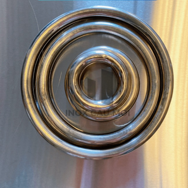 Vòng tròn inox 304 (Việt Nam), kích thước 100mm, 160mm, 200mm, màu bạc, hàng rào, cổng trang trí
