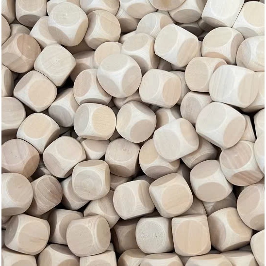 Xí ngầu gỗ tự nhiên kích thước 3x3cm