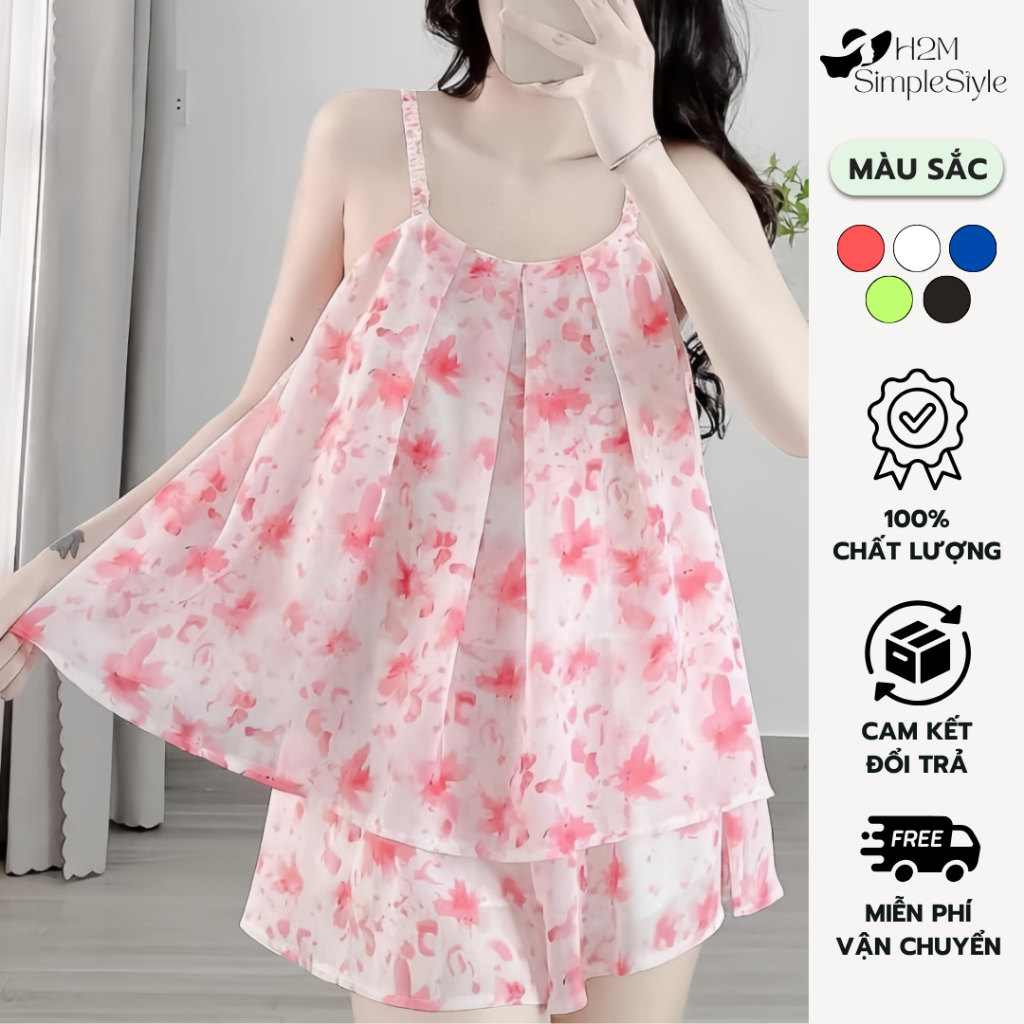 Đồ Bộ Ngủ 2 Dây Mặc Nhà Đủ Size, Bộ Mặc Nhà 2 Dây Chất Liệu Mềm Mát