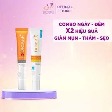 Combo chấm mụn nghệ vàng Curcumin + nghệ trắng Nano THC Decumar giúp mờ sẹo thâm - THC03, DCM20