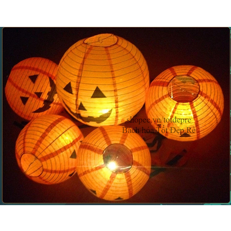 Đèn lồng giấy trang trí halloween kiểu tròn đường kính 20cm