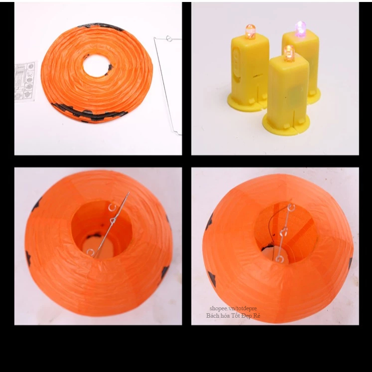 Đèn lồng giấy trang trí halloween kiểu tròn đường kính 20cm