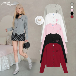 Áo khoác cardigan nữ MONÁ chất thun mỏng nhẹ mặc hè - BOW