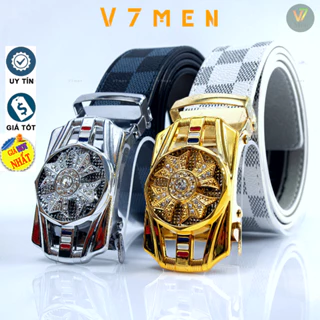 ⚡️ Giá Sốc ⚡️Thắt lưng nam da cao cấp khóa kim loại tự động v7men - Nịt Nam Mặt Xoay Phong Cách Hàn Quốc