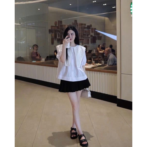 áo sơ mi trắng cổ vạt