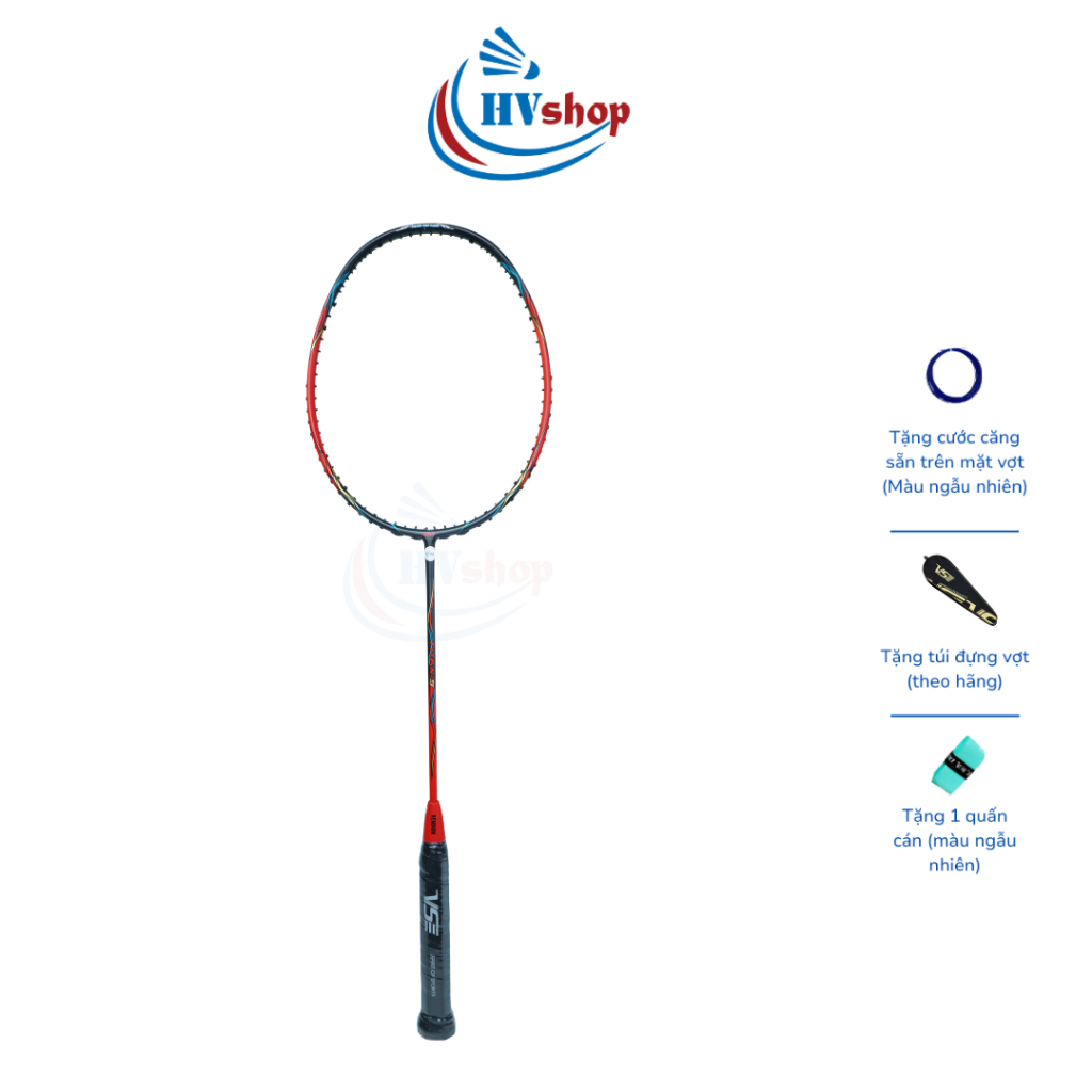 Vợt cầu lông - Vợt VS Titan 9 chính hãng, tặng cước căng sẵn, tặng bao đơn và quấn cán - HVShop