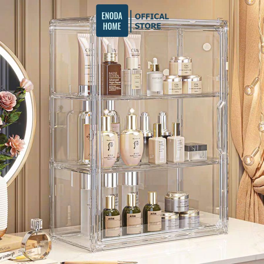 Hộp Trong Suốt Đựng Mỹ Phẩm ENODA HOME, Hộp Trưng Bày Mỹ Phẩm, Hộp Đựng Đồ Trang Điểm HTS020
