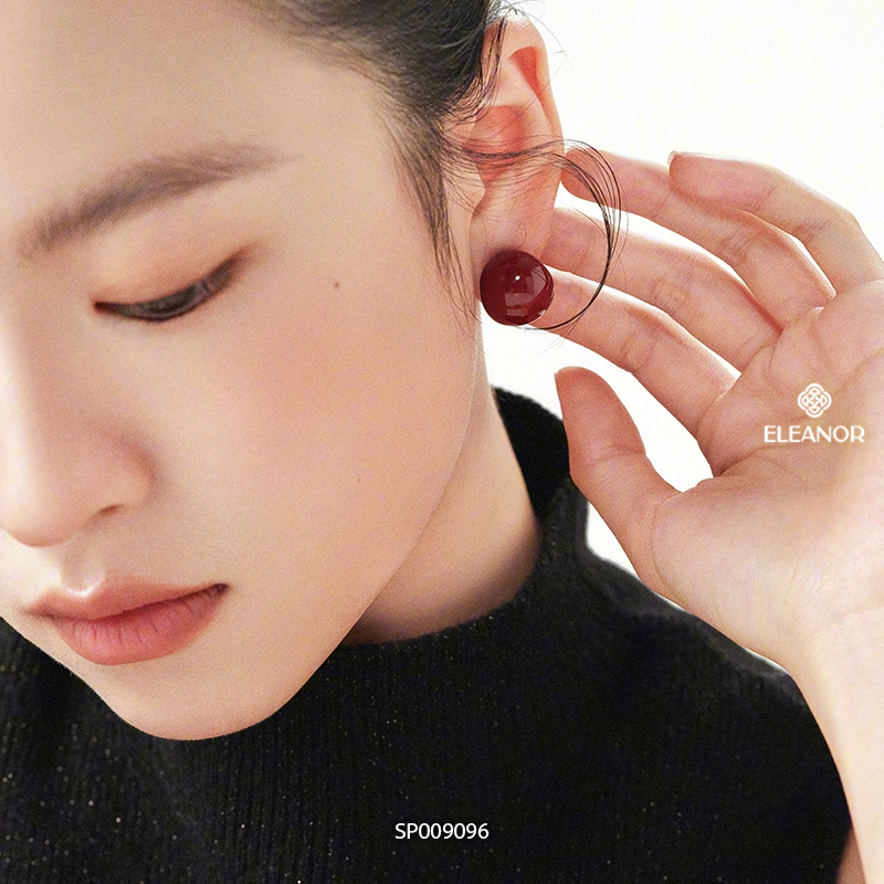 Bông tai nữ chuôi bạc 925 Eleanor Accessories trơn basic phụ kiện trang sức khuyên tai 9096