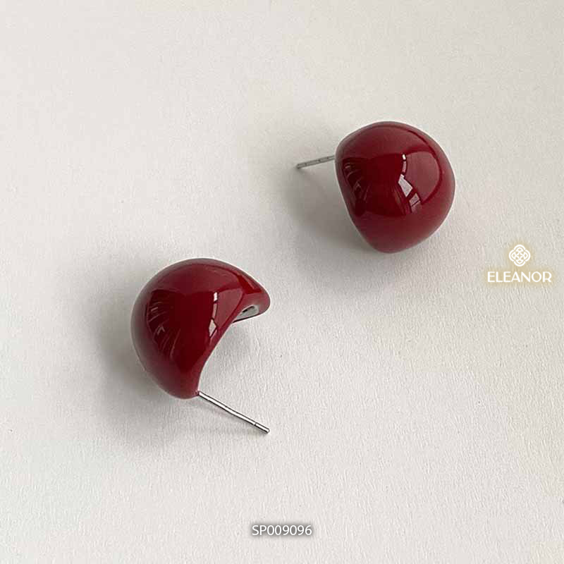 Bông tai nữ chuôi bạc 925 Eleanor Accessories trơn basic phụ kiện trang sức khuyên tai 9096