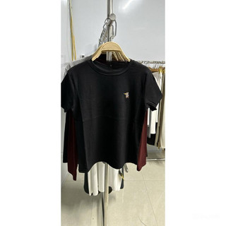 Áo Thun Thêu Gấu Chất Cotton Siêu Xinh, Áo Phông Nhiều Màu Thêu Gấu Nhỏ